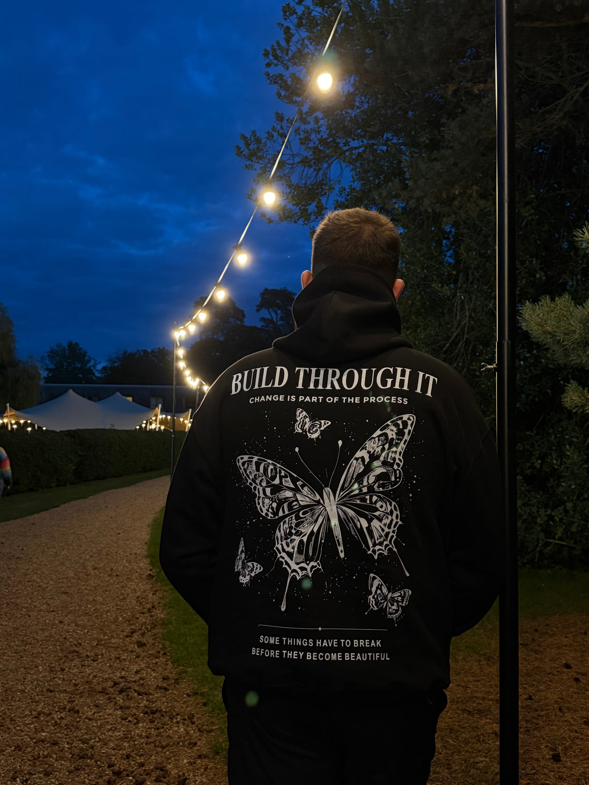 Oversized Butterfly hoodie - BLACK