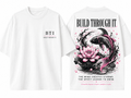 white koi and waterlilly t shirt