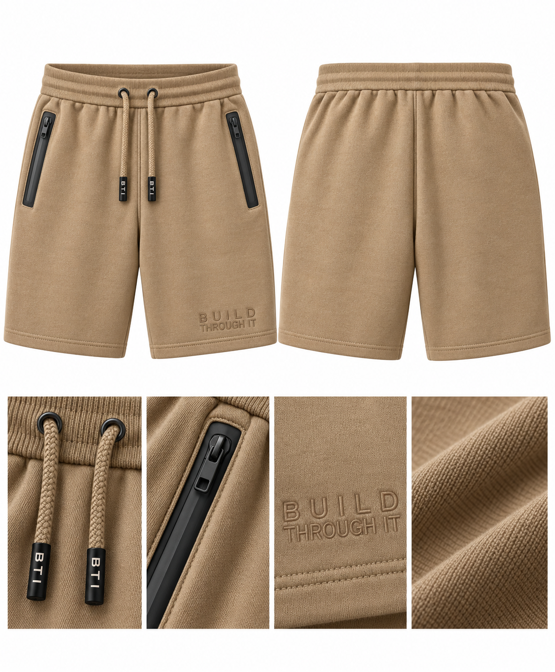 Essentials everyday shorts- STONE
