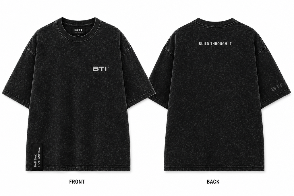 BTI Vintage Oversized Tee - Acid Black