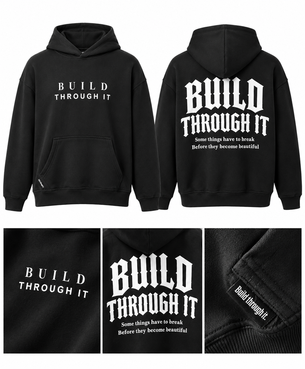 Essentials everyday hoodie - BLACK